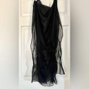 Sheer black scarf